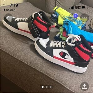 Boys champions great condition red black white only worn a couple of times